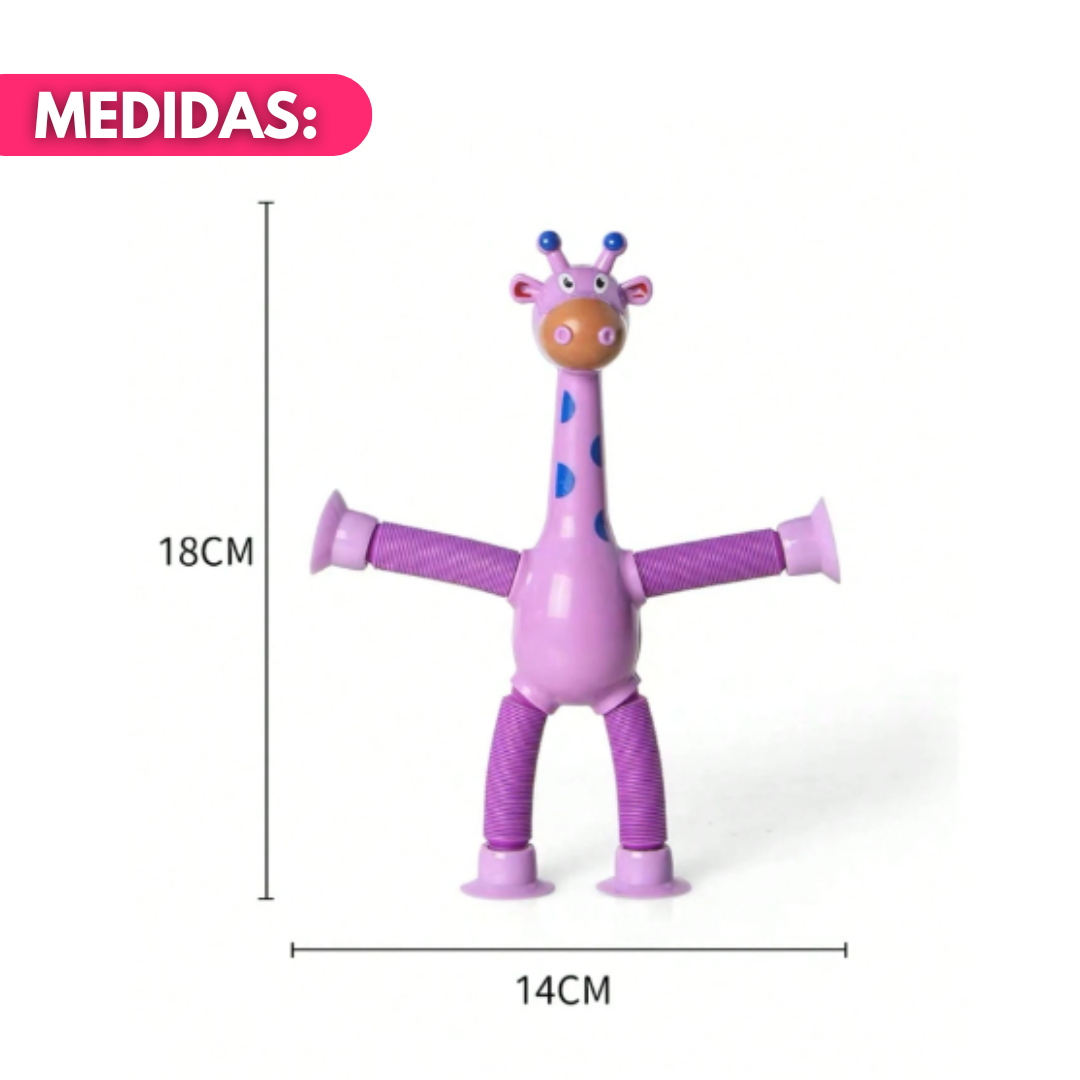 Set 4 Jirafas Pop Tube Juguete Sensorial Antiestrés