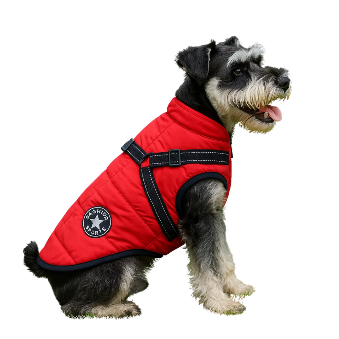 Abrigo para Perros Impermeable Chaleco con Arnés Reflectivo