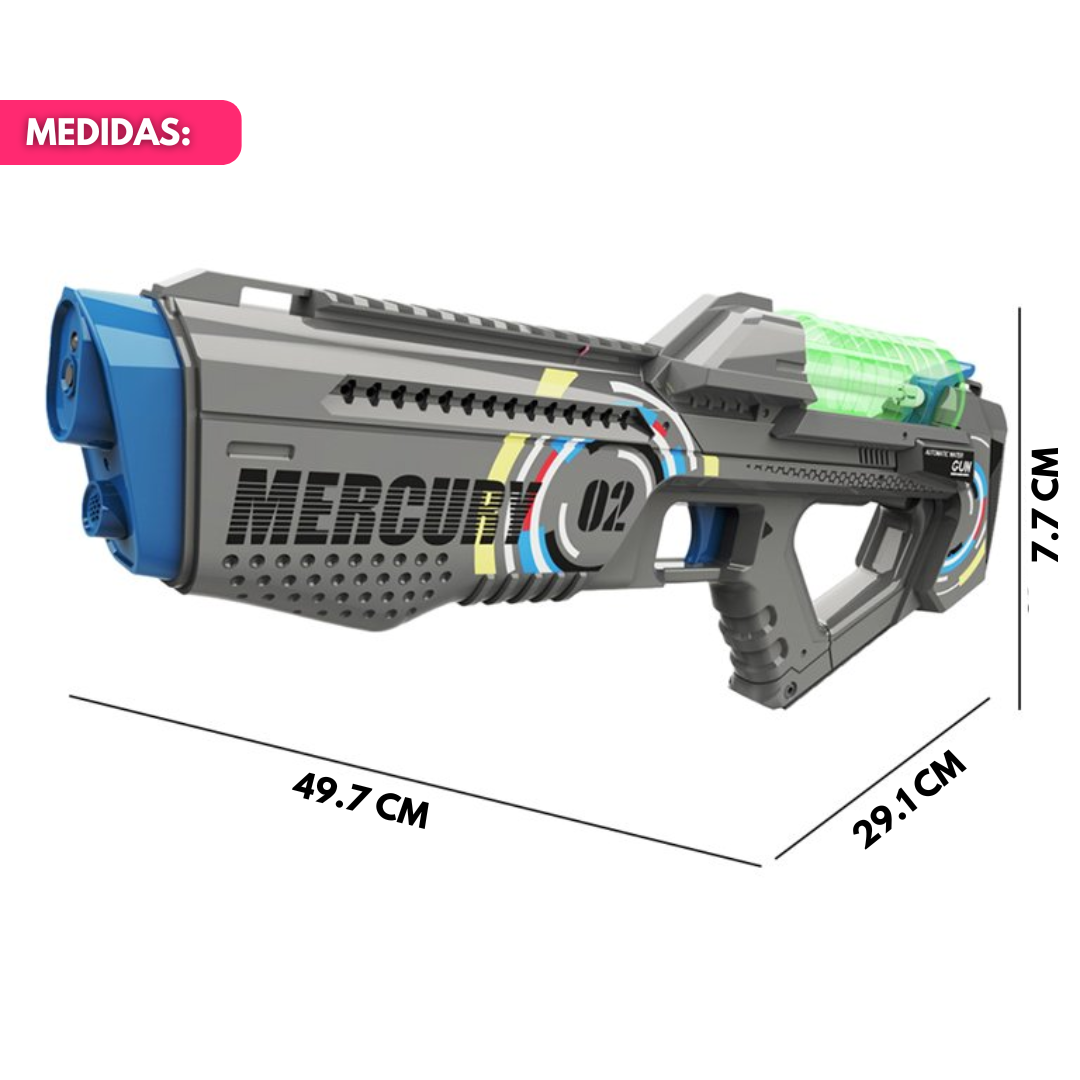 Pistola De Agua Eléctrica Mercury 02 Con Luces Sonido