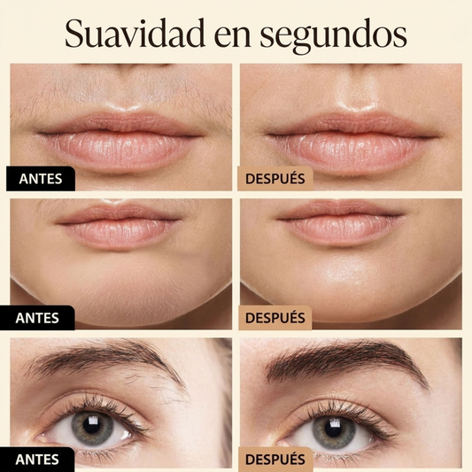 Depiladora Facial Cejas 2 en 1 Recargable LED