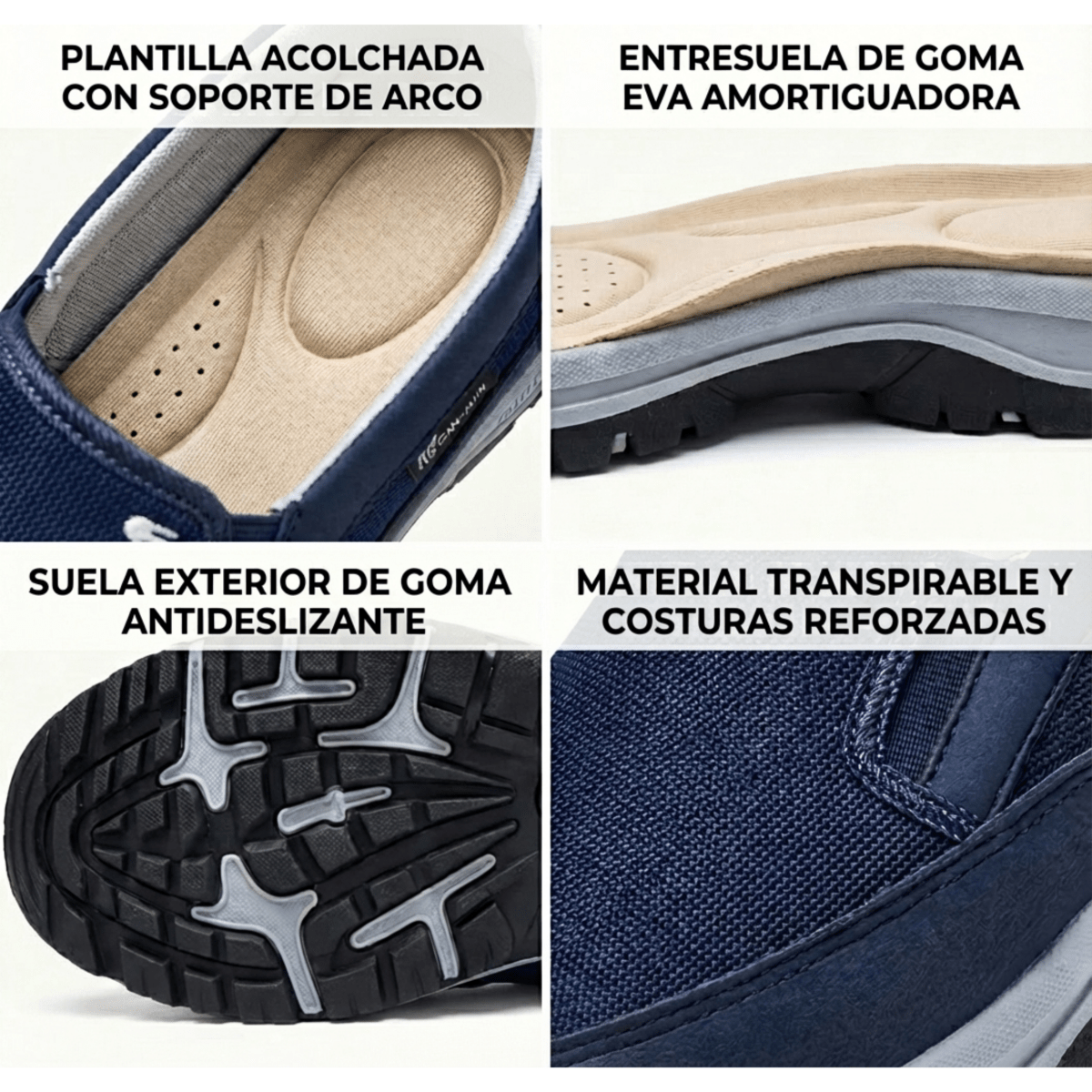 Championes Ortopédicos Sin Cordones Livianos Para Caminar - Muy Moderna Uruguay