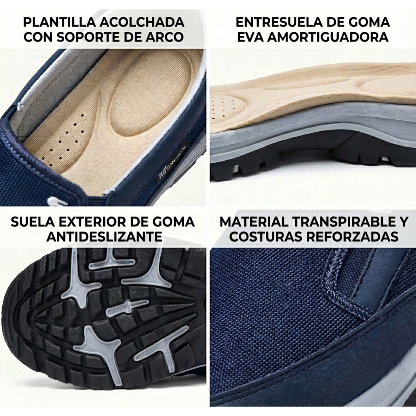 Championes Ortopédicos Sin Cordones Livianos Para Caminar