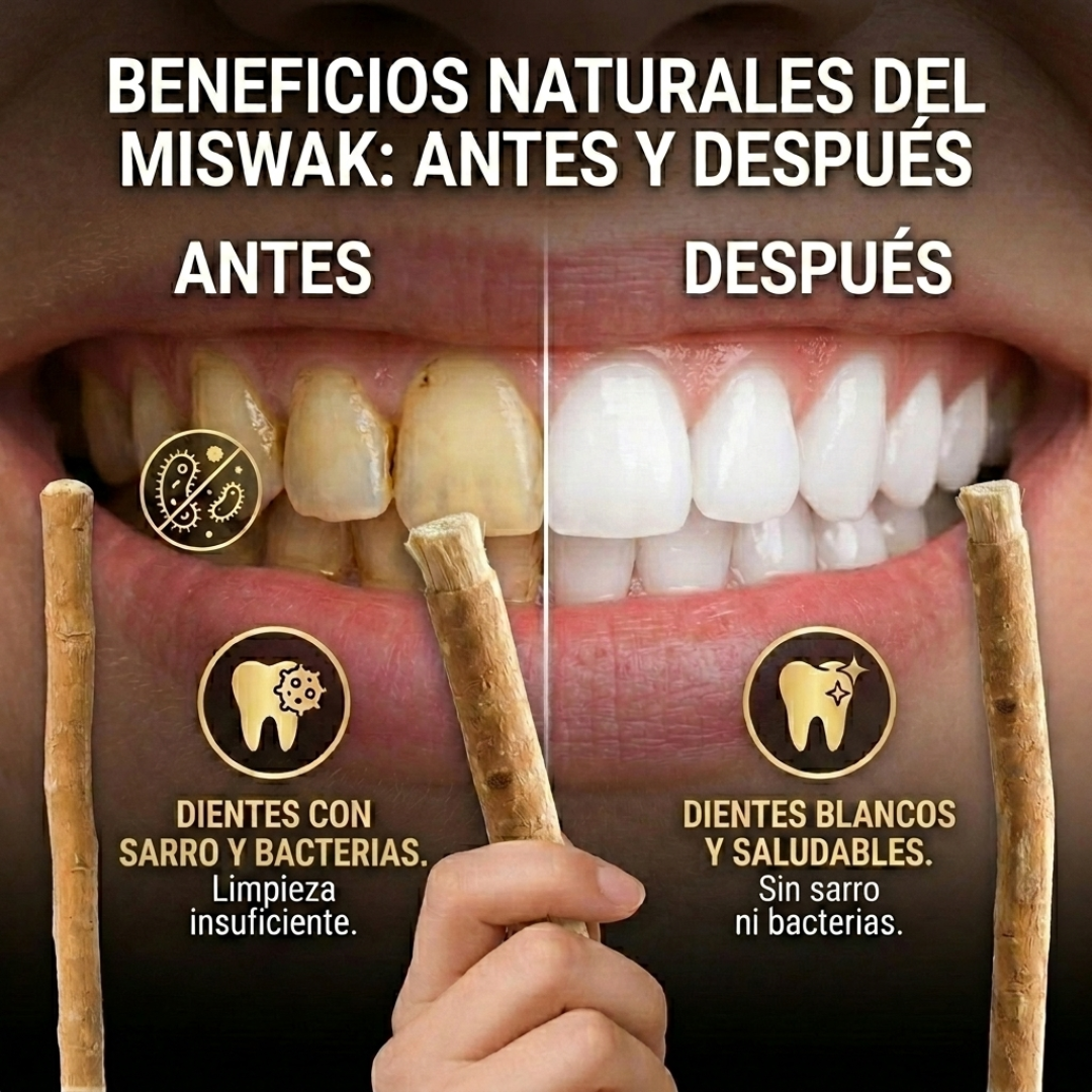 Cepillo de Dientes Natural Miswak - Pack x10 Ecológico y Biodegradable