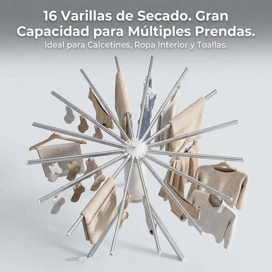 Tendedero De Ropa Plegable Extensible Redondo - Muy Moderna Uruguay