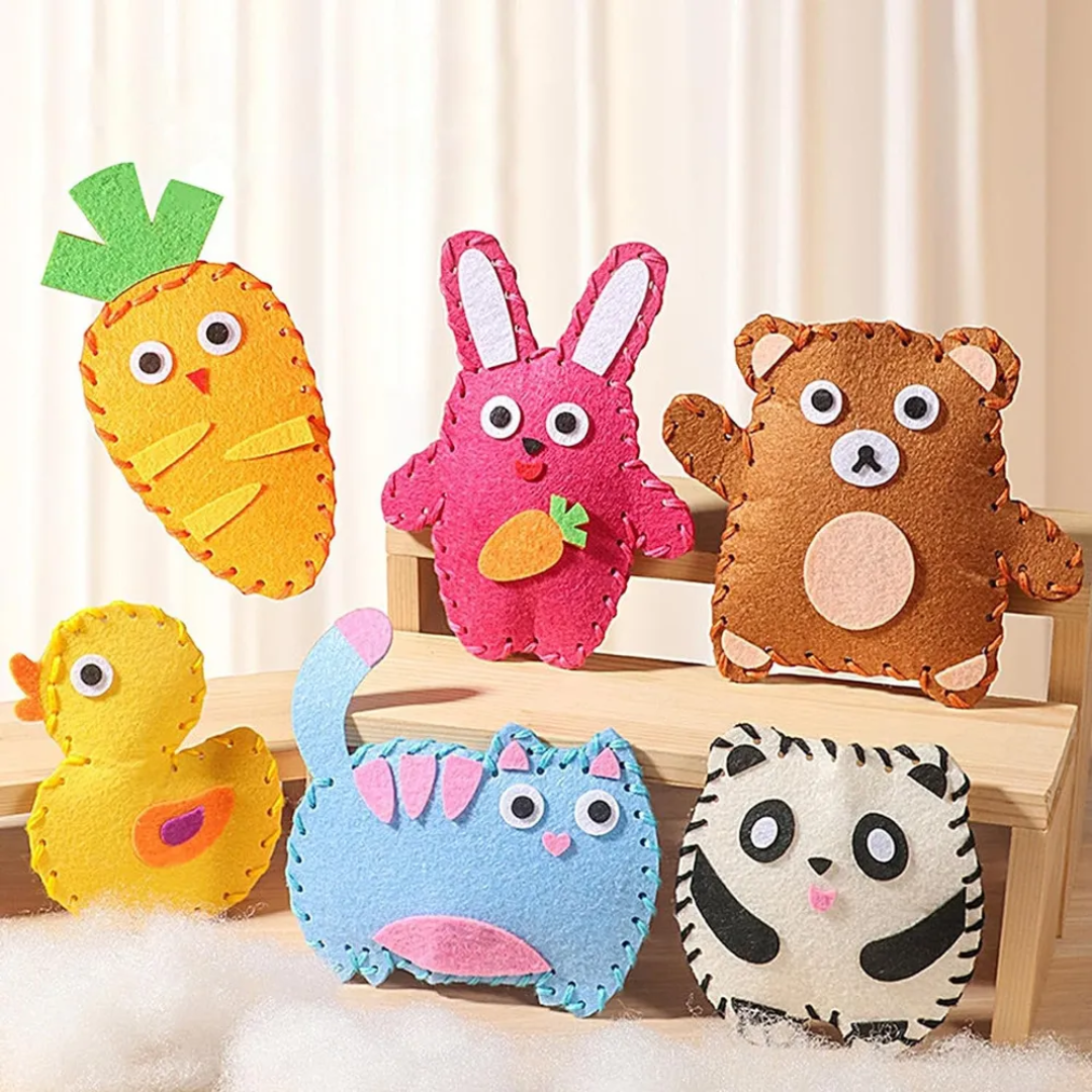 Juego De Costura Infantil Principiantes Kit 6 Diseños Educativo