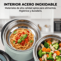 Luncheras Térmicas Apilables Acero Inox Pack x4 - Muy Moderna Uruguay