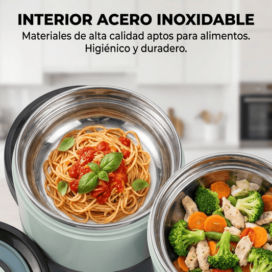 Luncheras Térmicas Apilables Acero Inox Pack x4 - Muy Moderna Uruguay