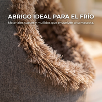 Cama Cueva Térmica Abrigada para Gatos con Almohada