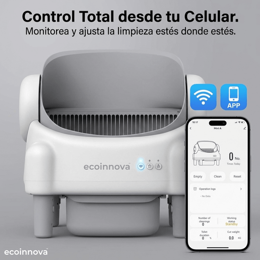 Arenero Gato Automático Autolimpiante Open Top - Ecoinnova - Muy Moderna Uruguay