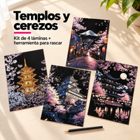 Kit de 4 Láminas para Rascar Scratch Art