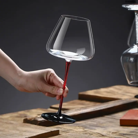 Kit Decantador Vino Giratorio Cristal Lujo + Copas