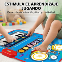 Alfombra Musical Interactiva 2 en 1 Piano y Tambor