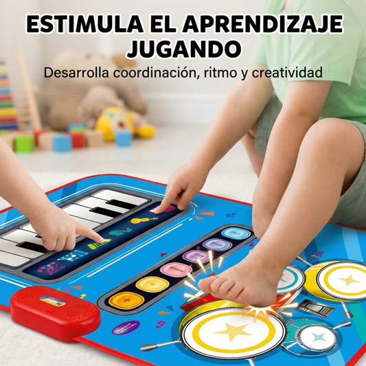 Alfombra Musical Interactiva 2 en 1 Piano y Tambor