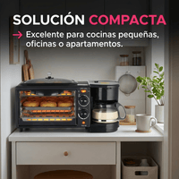 Estación De Desayuno 3 En 1 Horno Cafetera Y Plancha - Muy Moderna Uruguay
