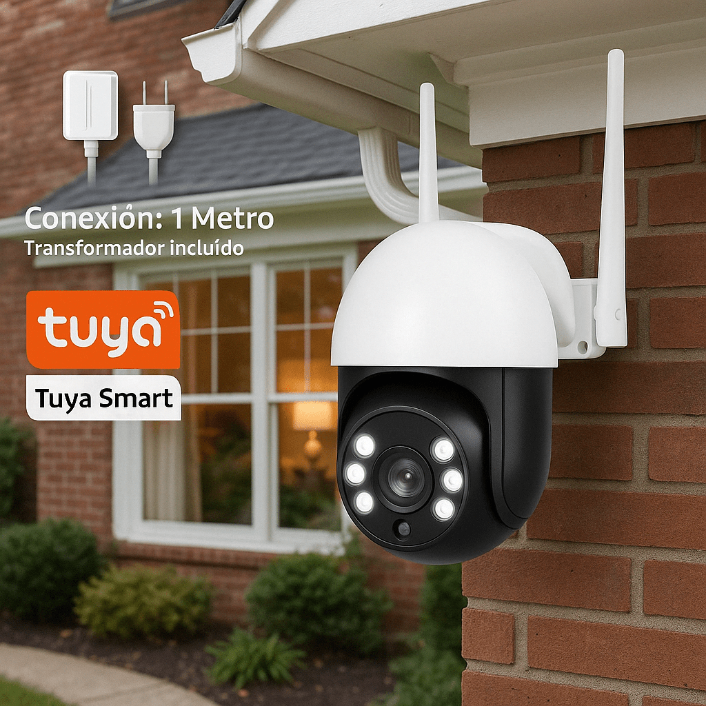 Cámara Exterior Wifi Con Seguimiento Y Vision Nocturna Tuya Smart - Muy Moderna Uruguay