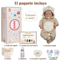 Muñeca Bebé Reborn Realista 45cm Vinilo Suave Recién Nacido