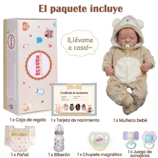 Bebé Reborn Realista 45cm Vinilo Suave