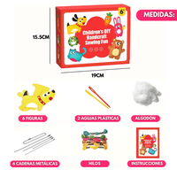 Juego De Costura Infantil Principiantes Kit 6 Diseños Educativo