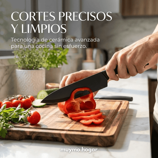 Set De Cuchillos Cerámicos con Pelador Muymo Hogar - Muy Moderna Uruguay