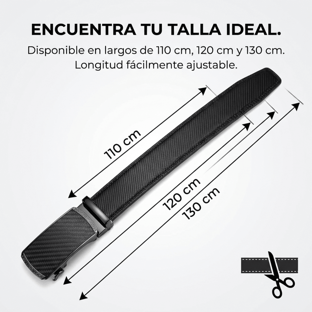 Cinturón De Cuero Para Hombre Con Ajuste Fácil sin Agujeros - Muy Moderna Uruguay
