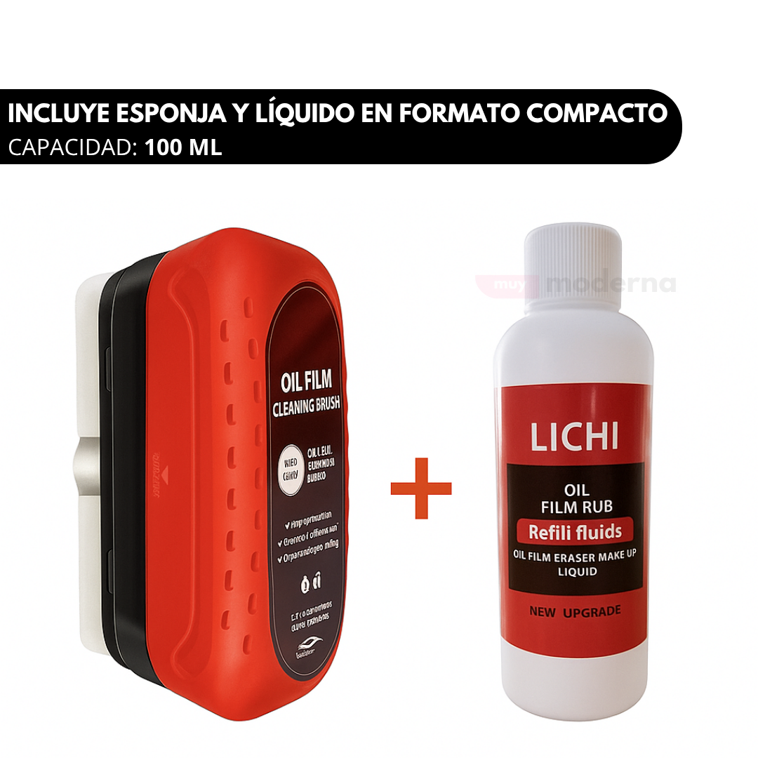 Cepillo Removedor De Aceite Limpiador De Vidrios Para Auto