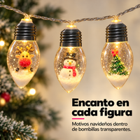 Guirnalda Navideña LED de 20 Luces con Arbolitos a Pilas