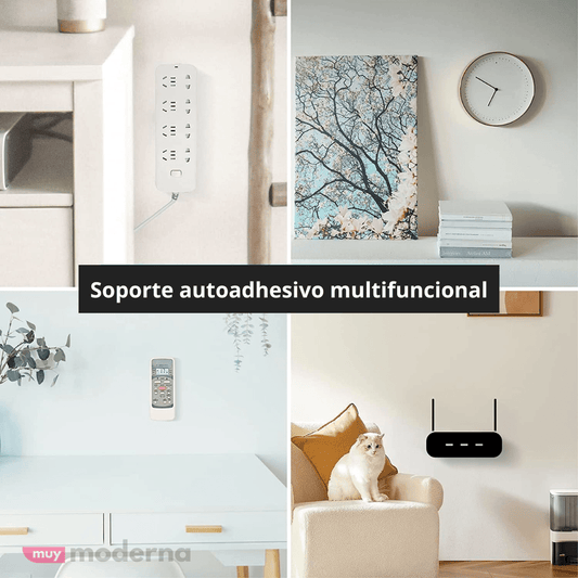 Set de 4 Soportes Adhesivos Para Montaje en Pared - Muy Moderna Uruguay