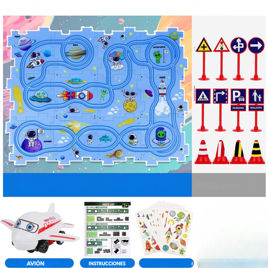 Pista De Carreras Gigante Puzzle Interactivo Educativo