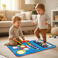 Alfombra Musical Interactiva 2 en 1 Piano y Tambor