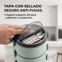 Luncheras Térmicas Apilables Acero Inox Pack x4 - Muy Moderna Uruguay