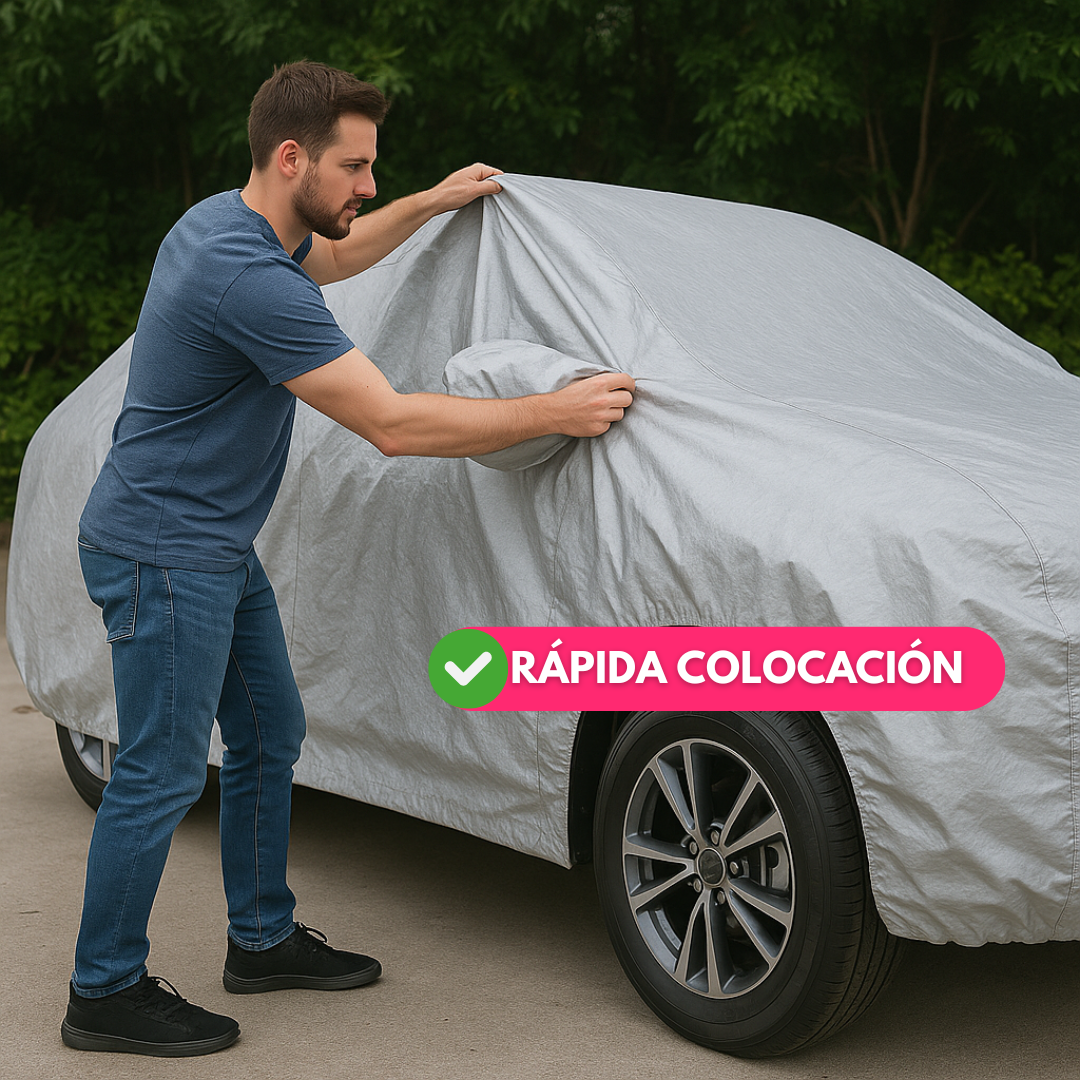 Funda Cubre Autos Impermeable Protección Sol Lluvia Rayones