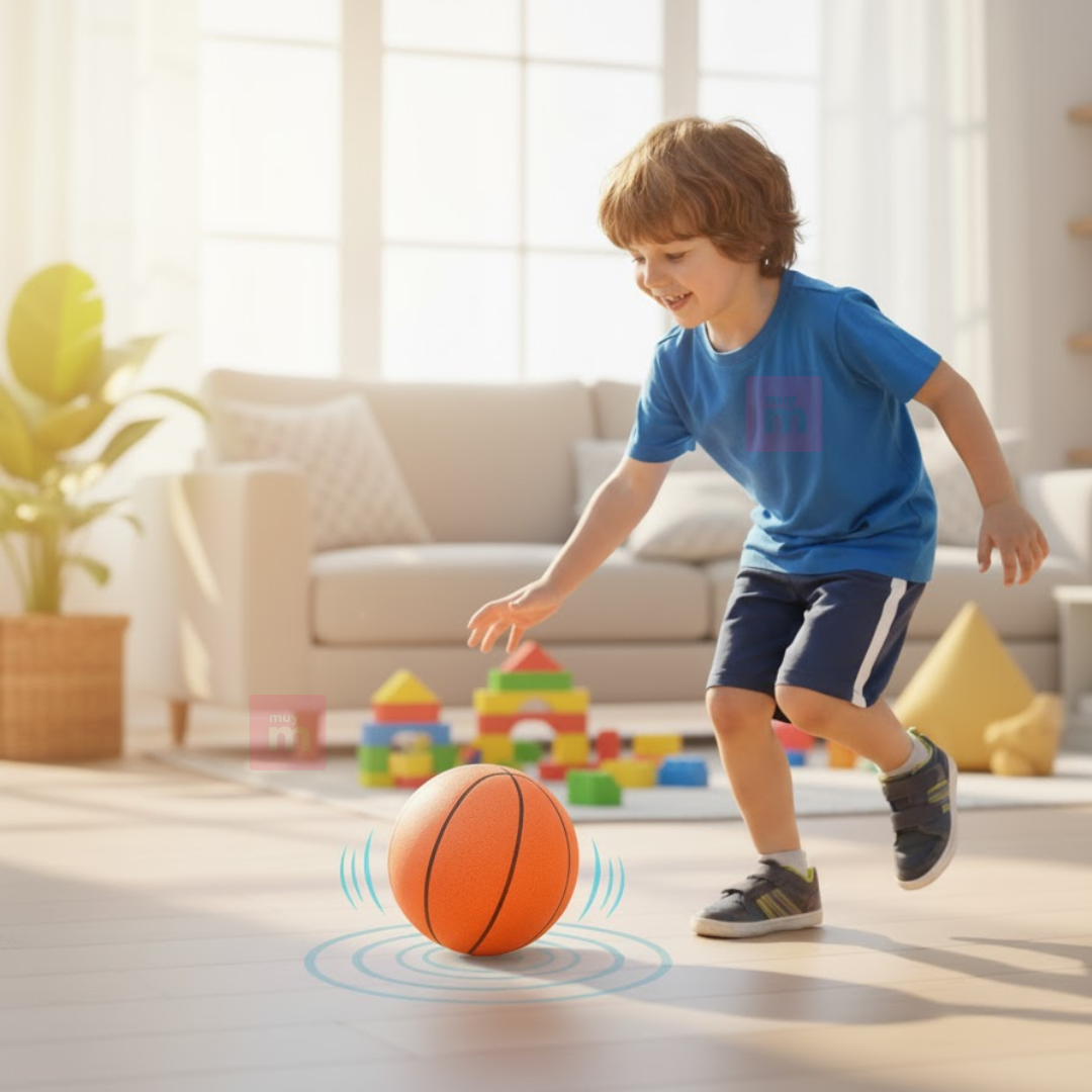 Pelota Basketball N°5 Silenciosa Interior Espuma Pu Antiruido