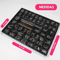 Set x36 Puzzle de Metal Ingenio IQ Para Niños Y Adultos