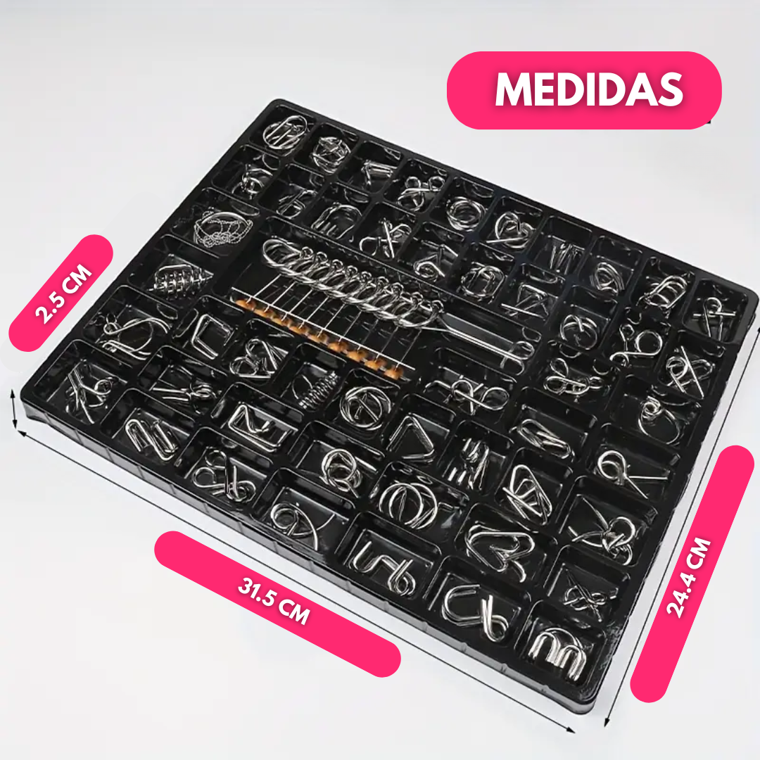 Set x36 Puzzle de Metal Ingenio IQ Para Niños Y Adultos