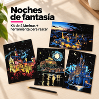 Kit de 4 Láminas para Rascar Scratch Art
