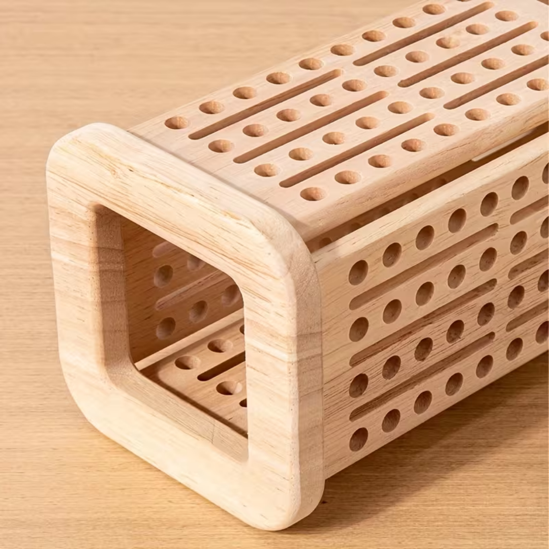 Juego de Mesa Torre de Equilibrio de Madera con Pelotas 3 en 1