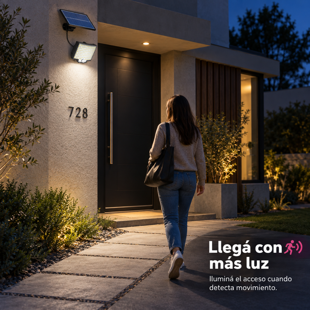 Reflector Solar 243 LED con Sensor de Movimiento ecoinnova