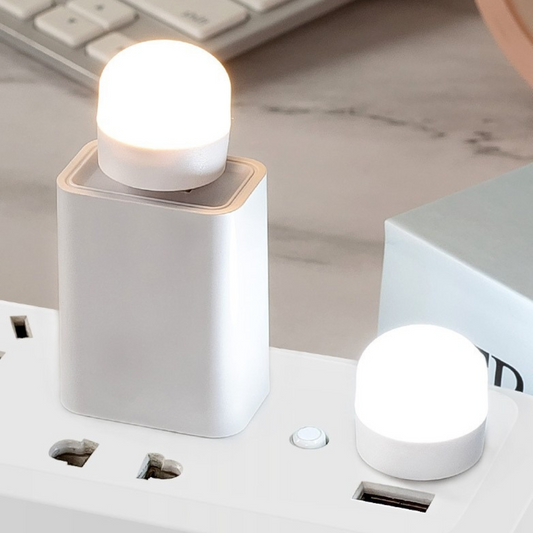 Set de 10 Mini Luz Nocturna USB Luz Cálida y Fría