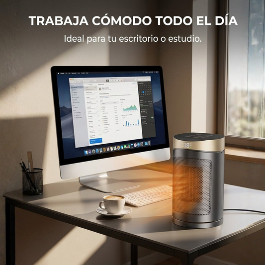 Calefactor Eléctrico Cerámico Oscilante con Control Remoto 1500W