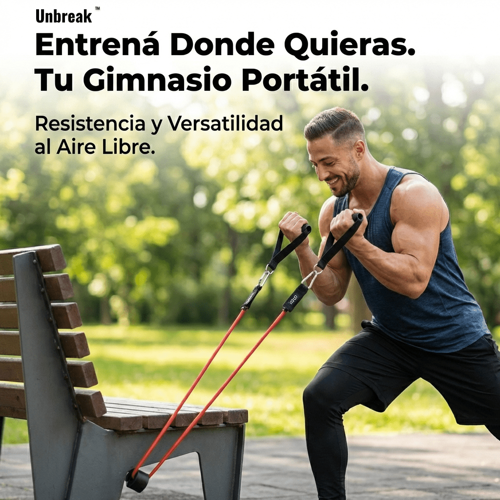 Set Bandas De Resistencia Con Asas Fitness Unbreak - Muy Moderna Uruguay