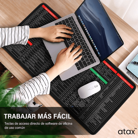 Alfombrilla Para Mouse Con Atajos Excel Word Español atax - Muy Moderna Uruguay