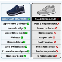 Championes Ortopédicos Sin Cordones Livianos Para Caminar