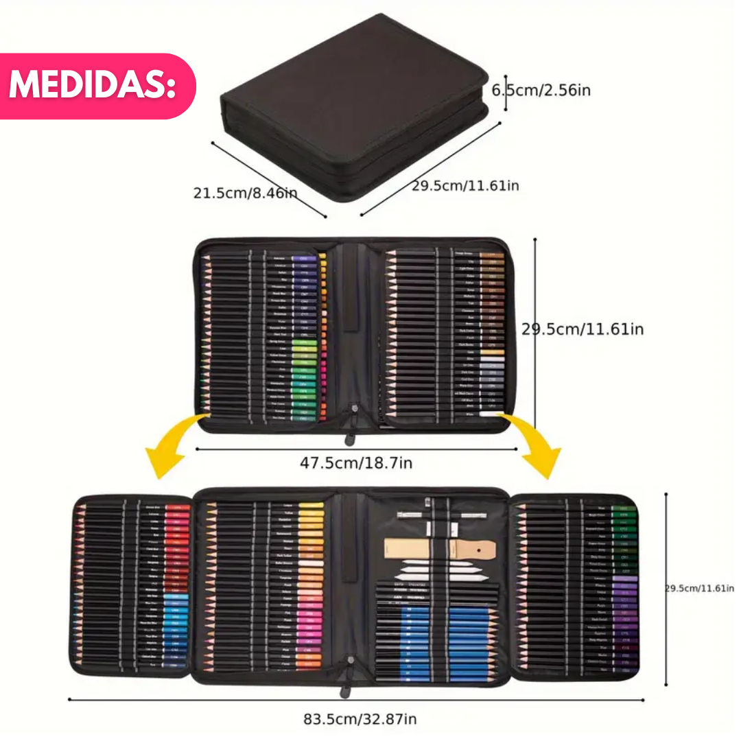 Lápices De Colores Para Dibujo Y Pintura Kit Completo 95 Piezas