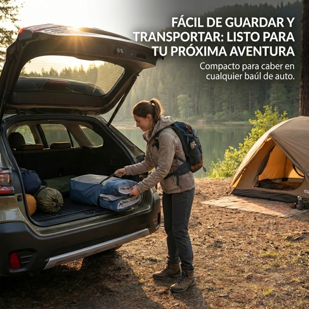 Colchón AutoInflable 2 Plazas Con Respaldo