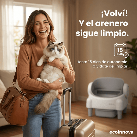 Arenero Gato Automático Autolimpiante Open Top - Ecoinnova - Muy Moderna Uruguay