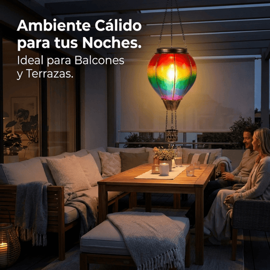 Lámpara Solar Globo Aerostático Colgante Decorativa Jardín - Muy Moderna Uruguay