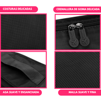 Set de 6 Bolsas Organizadoras  Grises para Valija Varios Tamaños