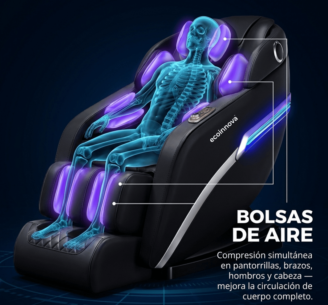 Sillón Masajeador de Lujo Ecoinnova - Masaje de Cuerpo Completo - Muy Moderna Uruguay