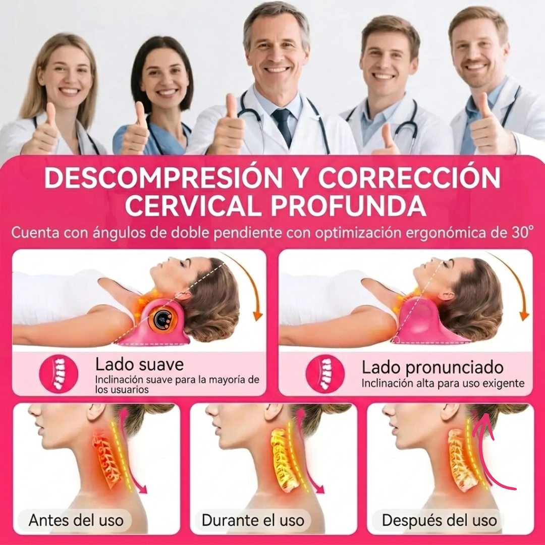Masajeador Cervical Electroestimulación Calor y Vibración 4 en 1