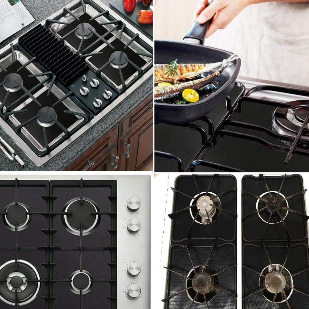 Set x4 Cubre Hornallas de Teflon